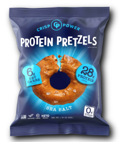 Crisp Power Protein Pretzels Sea Salt 1.75oz 6ct